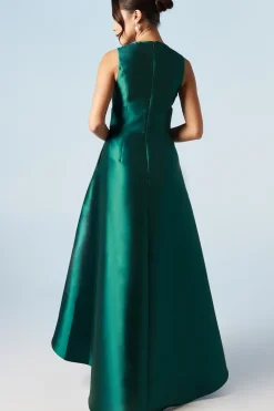 Plunge Waterfall Bridesmaids Maxi Dress