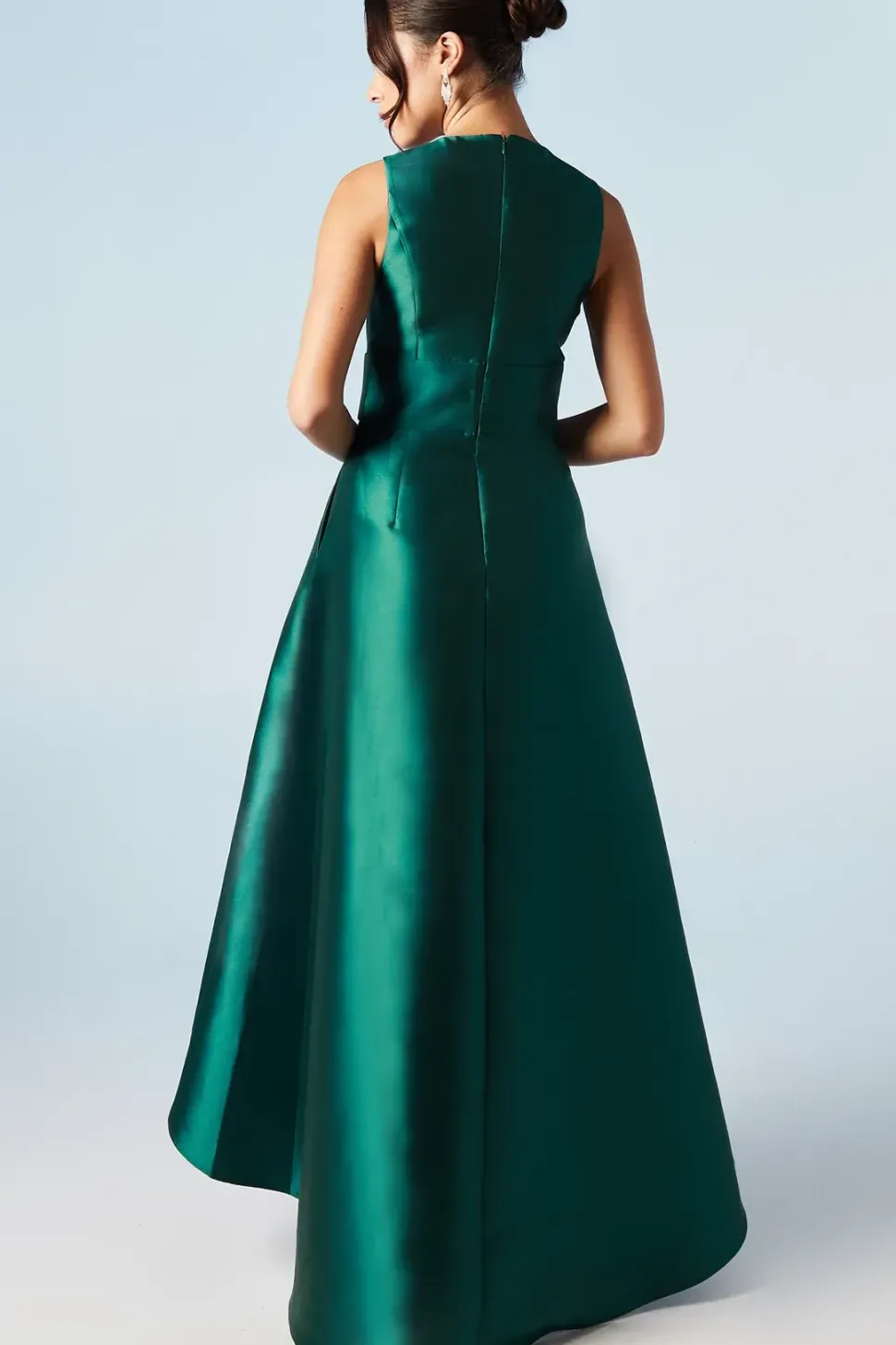 Plunge Waterfall Bridesmaids Maxi Dress