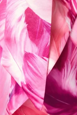 Plus Asymmetric Drape Ruffle Midi