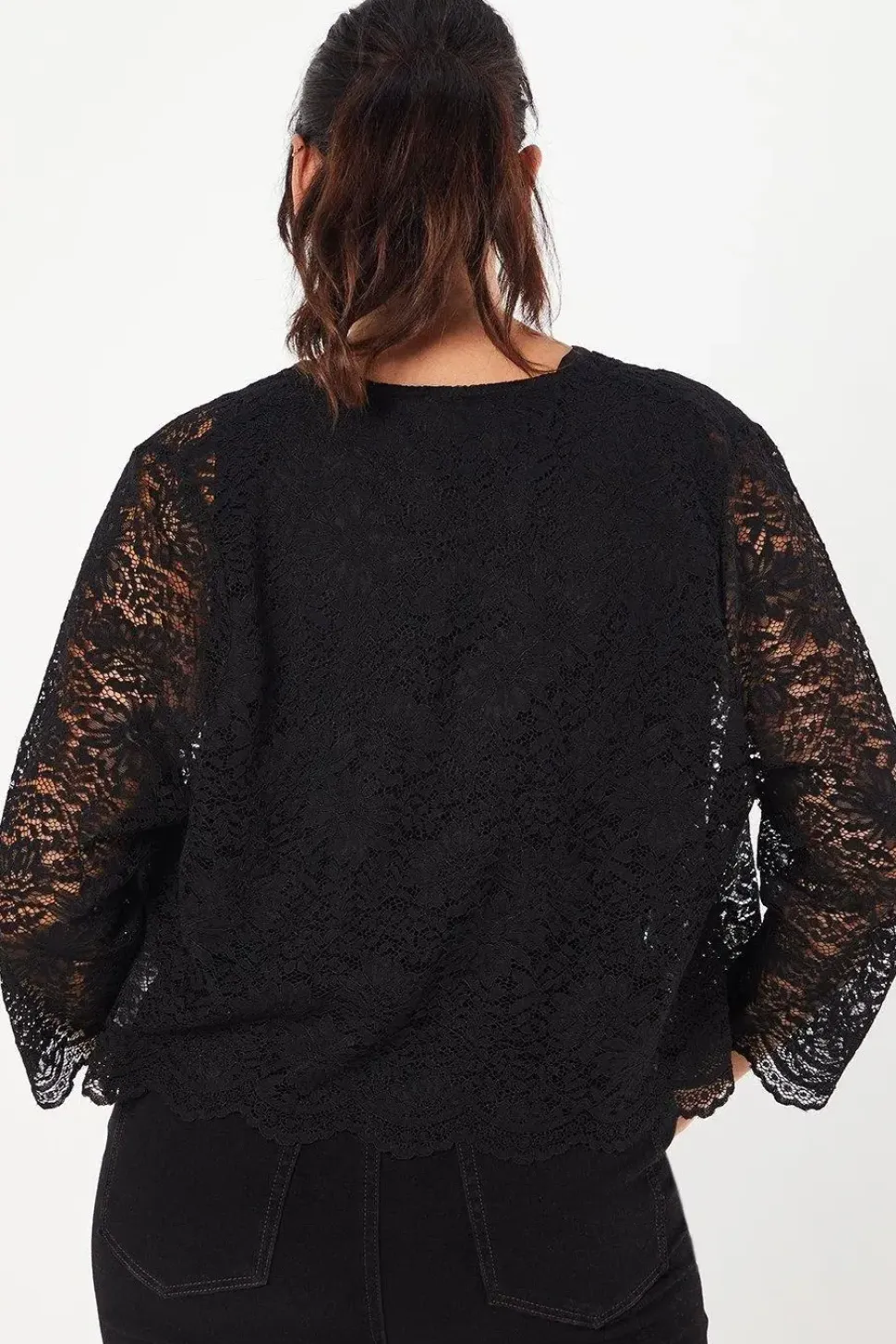 Plus Edge To Edge Lace Jacket