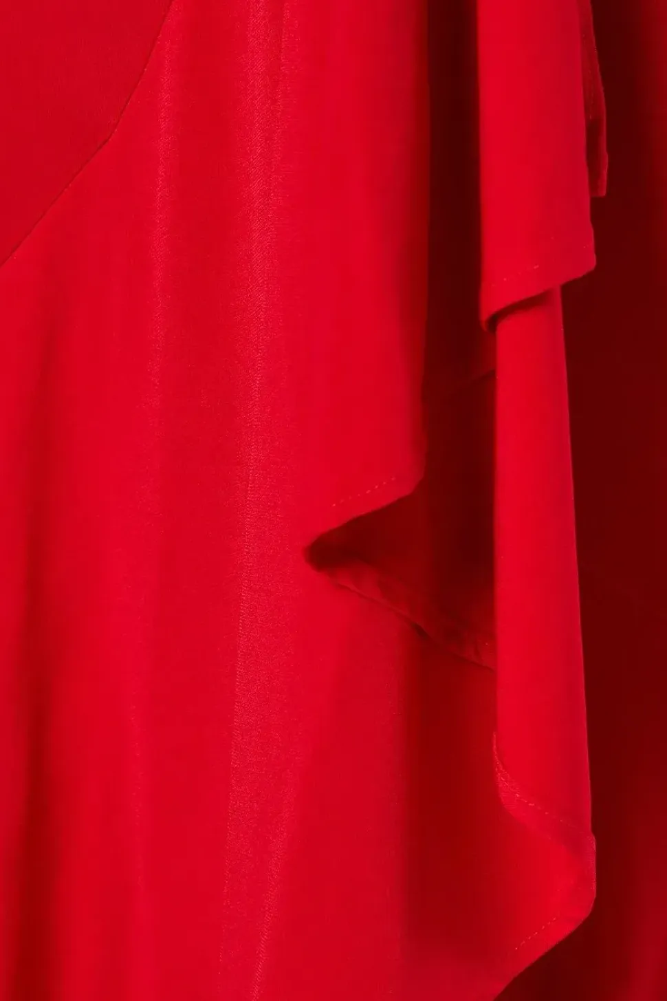 Plus Jersey Wrap Front Midi With Ruffle