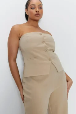 Plus Premium Tailored Bustier Jumpsuit