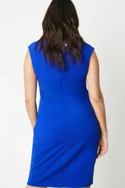 Plus Scuba Crepe Pencil Dress