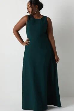 Plus Size Cowl Back Bridesmaid Maxi Dress