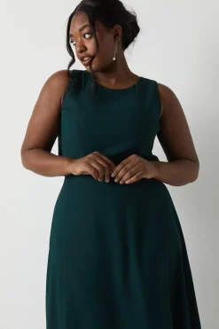 Plus Size Cowl Back Bridesmaid Maxi Dress