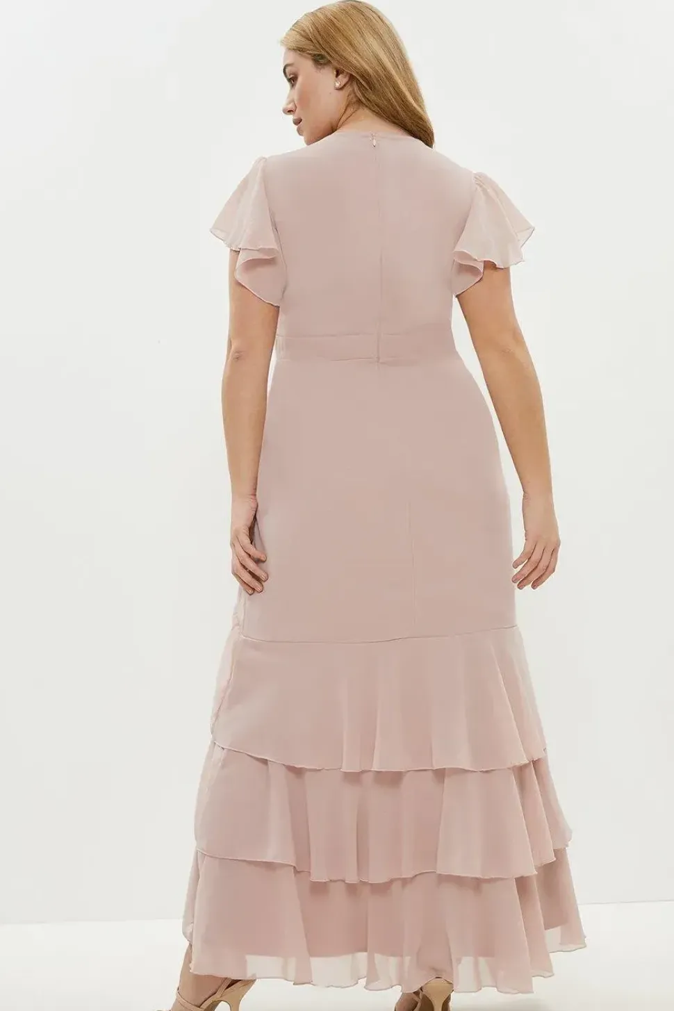 Plus Size Ruffle Hem Tiered Maxi Dress