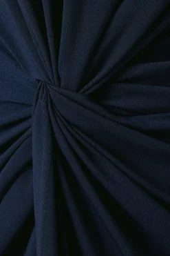 Plus Size Twist Detail One Shoulder Jersey Bridesmaids Dress