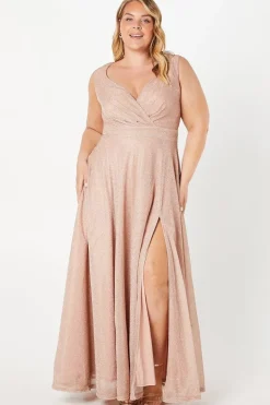 Plus Sleeveless Wrap Maxi Dress