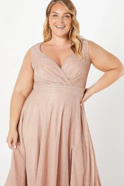 Plus Sleeveless Wrap Maxi Dress