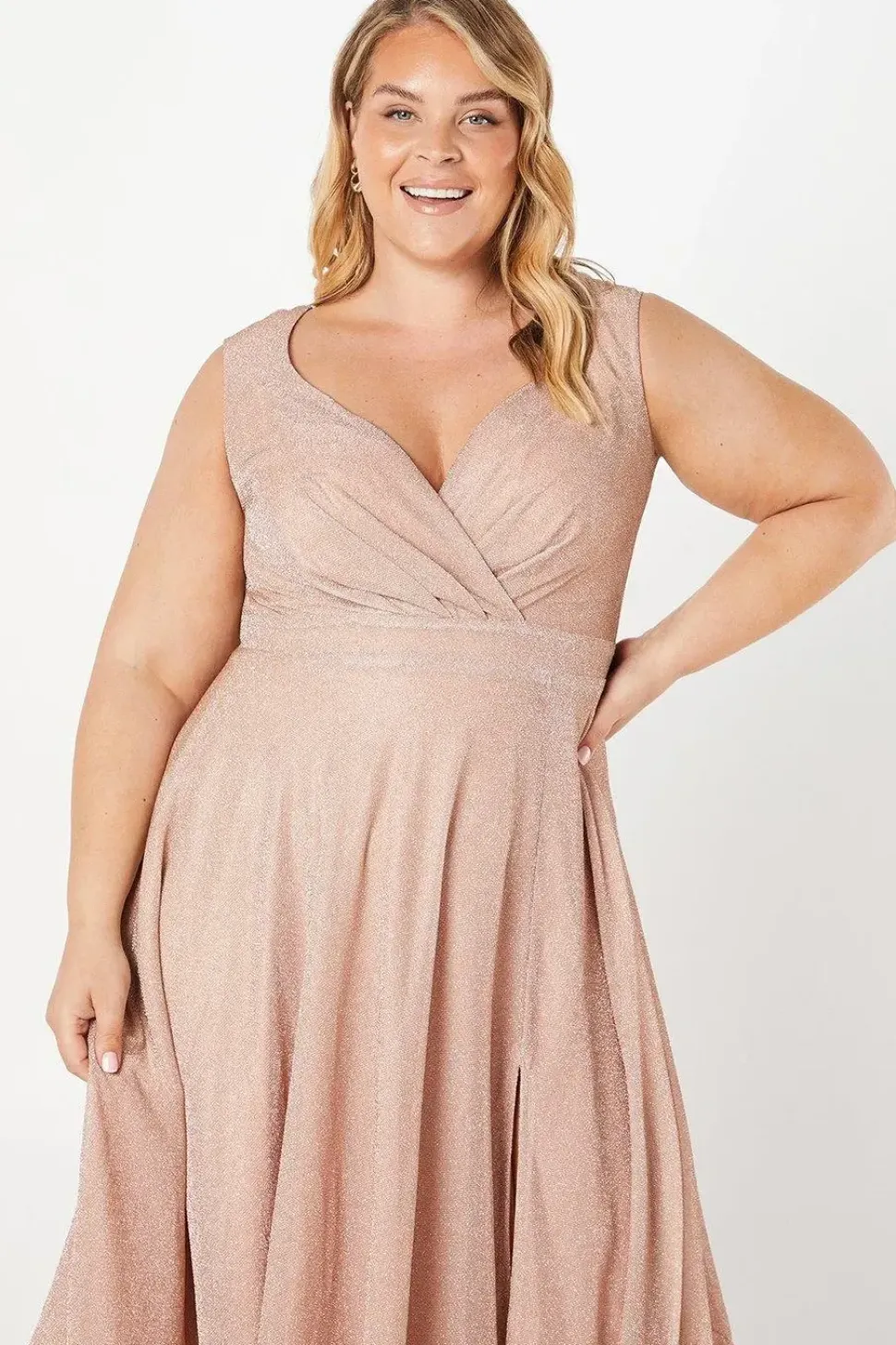 Plus Sleeveless Wrap Maxi Dress