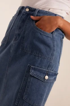 Pocket Denim Skirt
