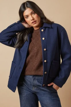 Pocket Detail Button Through Jacket