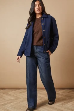 Pocket Detail Button Through Jacket