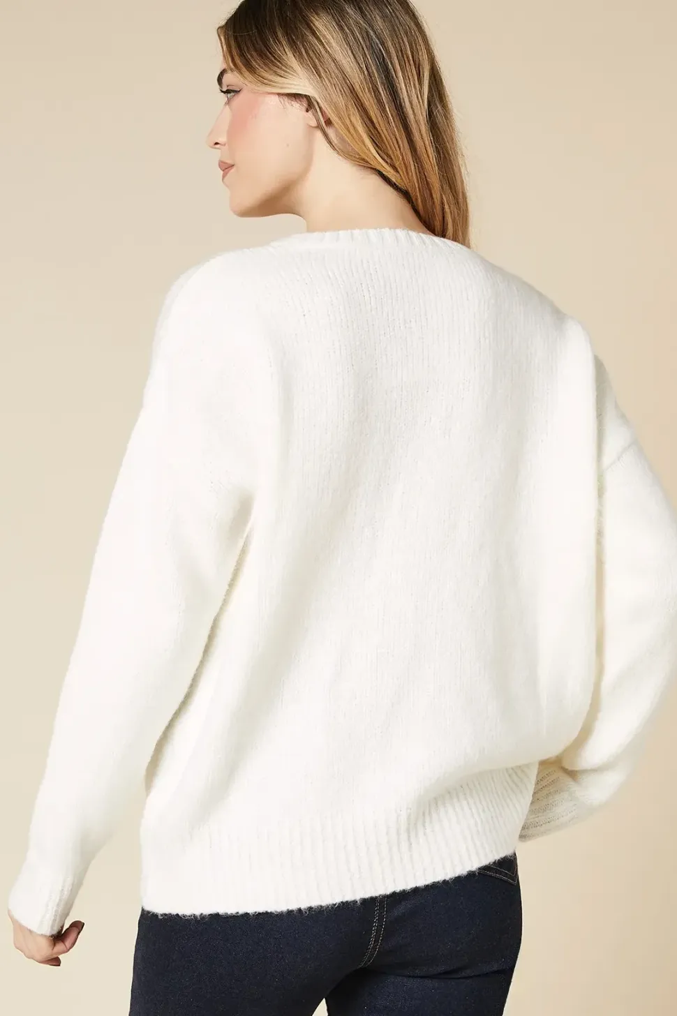 Pocket Front V Neck Jumper