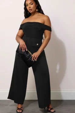 Pocket Front Wide Leg Trousers