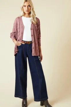 Pointelle Button Down Cardigan