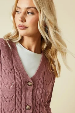 Pointelle Button Down Cardigan
