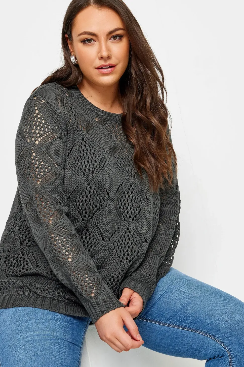 Pointelle Stitch Jumper