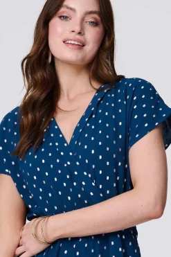 Polka Dot Cropped V-Neck Jumpsuit