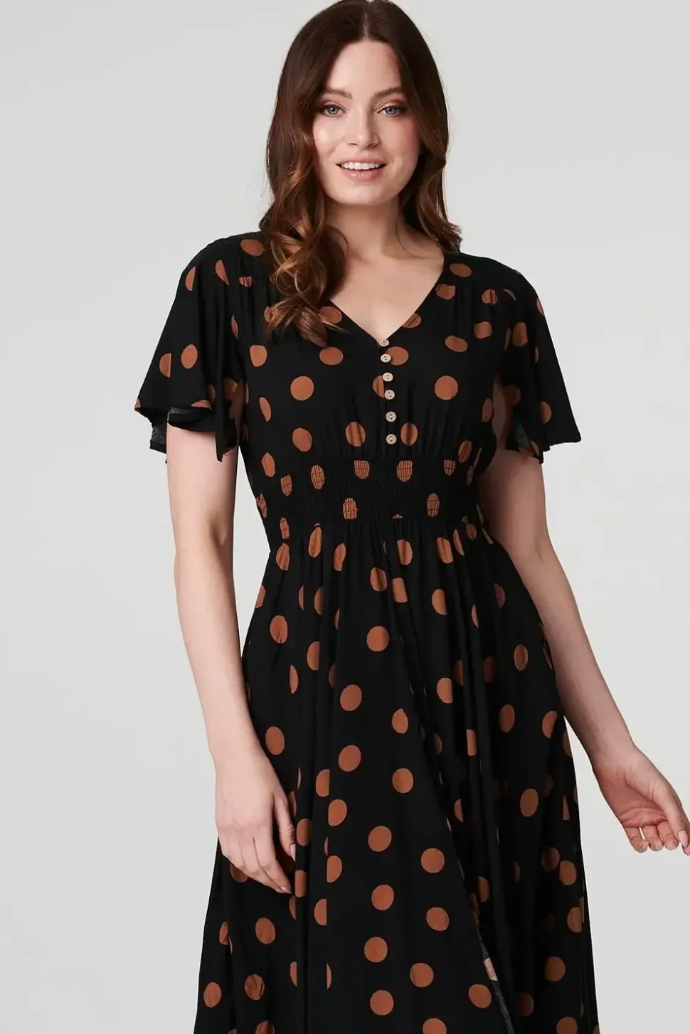 Polka Dot Fit & Flare Short Dress