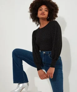 Polka Dot Jersey Top