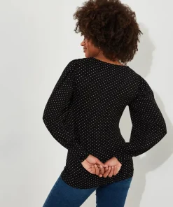 Polka Dot Jersey Top