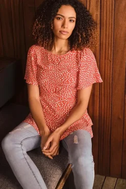 Polka Dot Peplum Blouse