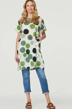 Polka Dot Relaxed Tunic Dress