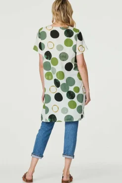 Polka Dot Relaxed Tunic Dress