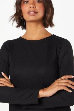 Ponte Button Pocket Dress