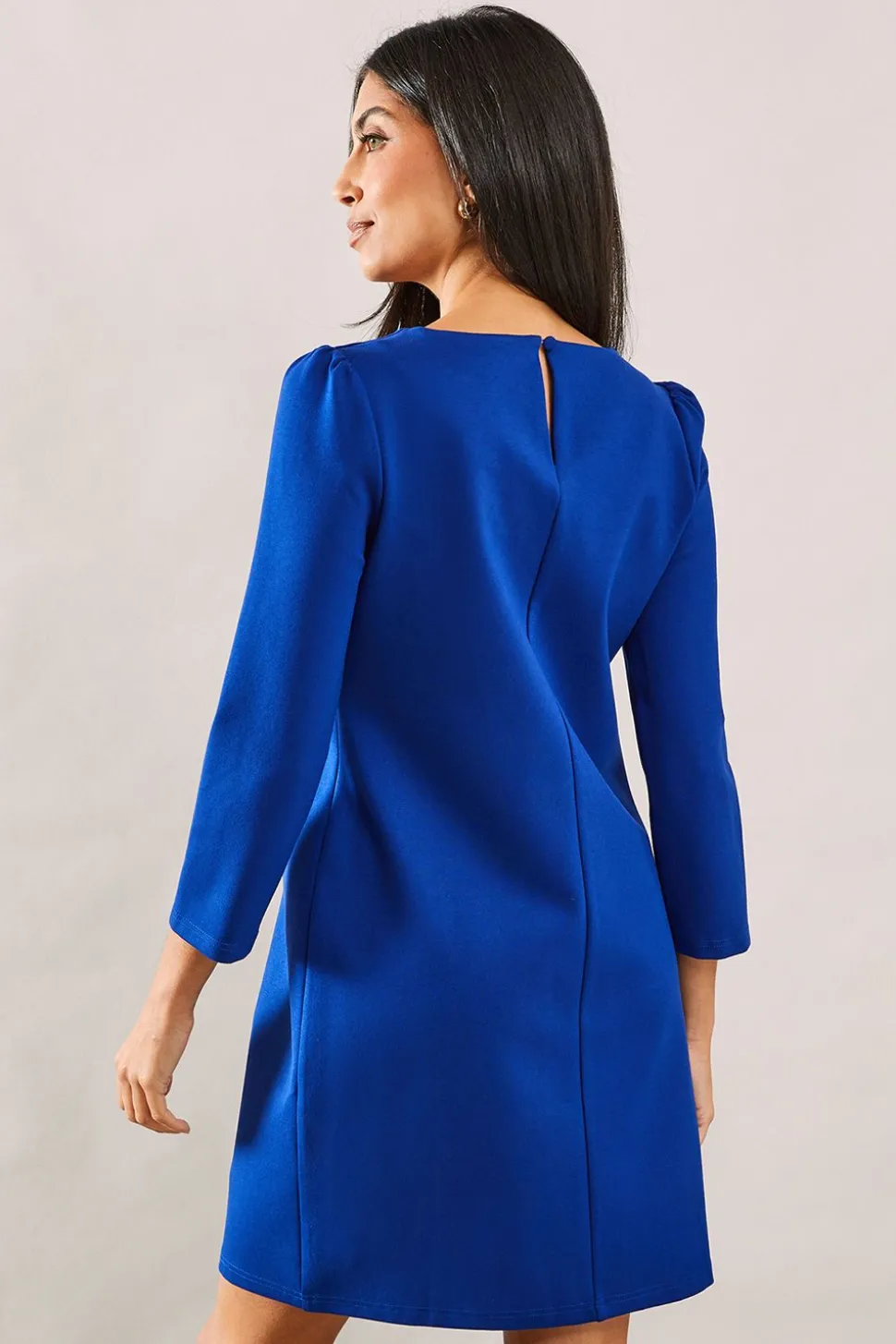 Ponte Keyhole Detail Shift Dress