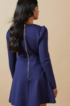 Ponte Longsleeve Mini Dress