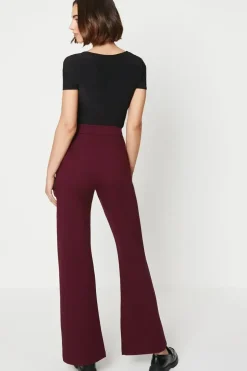 Ponte Metal Zip Detail Bootcut Trouser