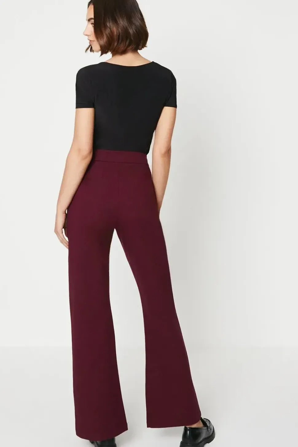 Ponte Metal Zip Detail Bootcut Trouser