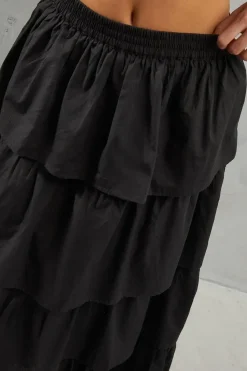 Poplin Frill Tiered Skirt Co Ord