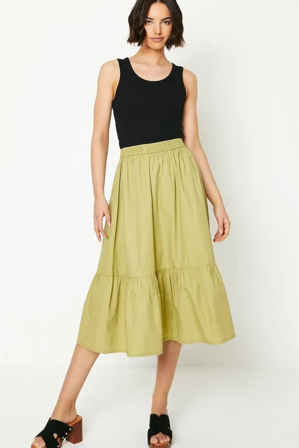 Poplin Midi Skirt