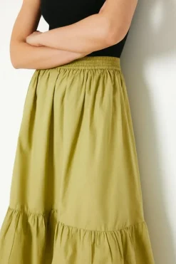 Poplin Midi Skirt