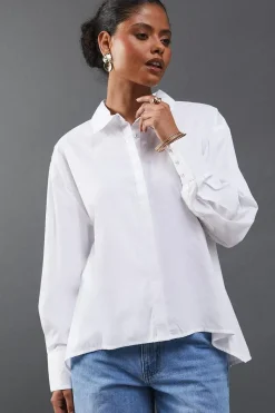 Poplin Open Tie Back Shirt