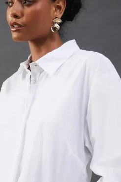 Poplin Open Tie Back Shirt