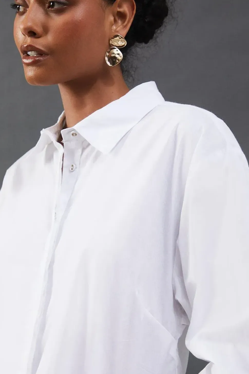 Poplin Open Tie Back Shirt