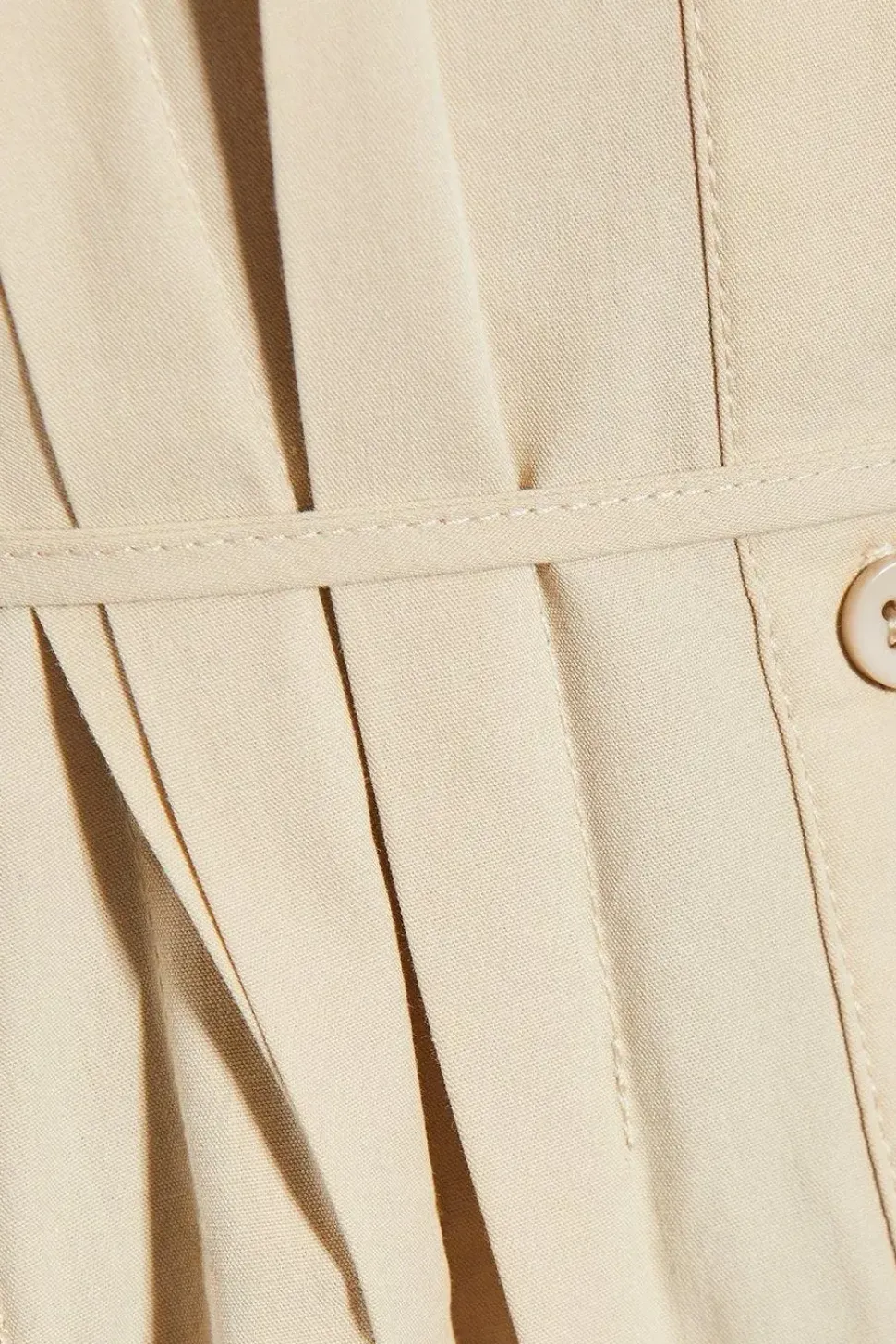 Poplin Pleated Detail Shirt Dress