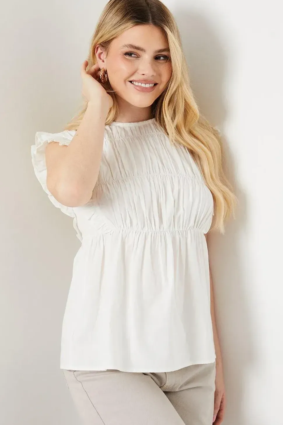 Poplin Shell Top