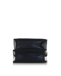 Preloved ama Quilted Lambskin Leather Crossbody Bag Black