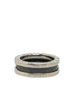 Preloved B.zero1 Black Ceramic & Stainless Steel Ring