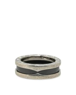 Preloved B.zero1 Black Ceramic & Stainless Steel Ring