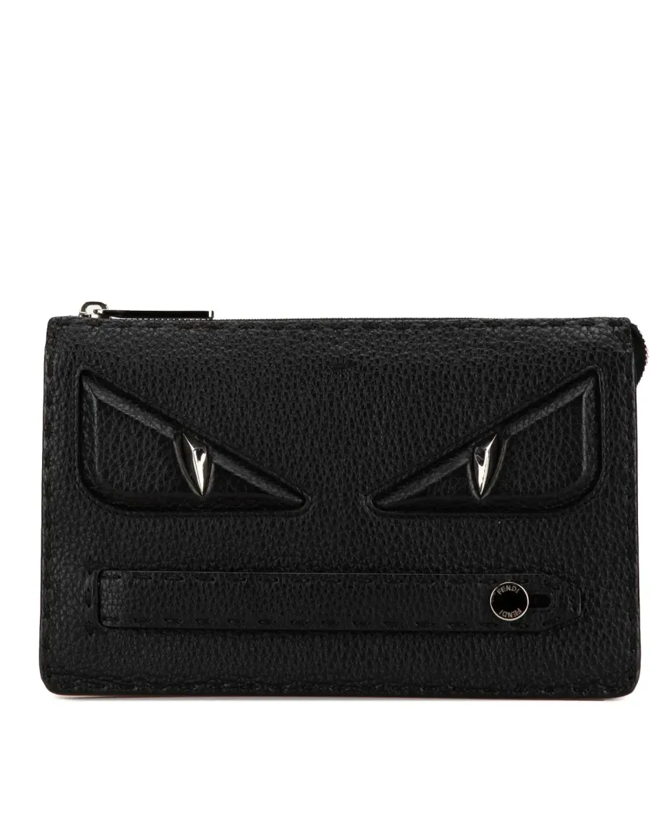 Preloved Calfskin Clutch with Bamboo and Tassel Details