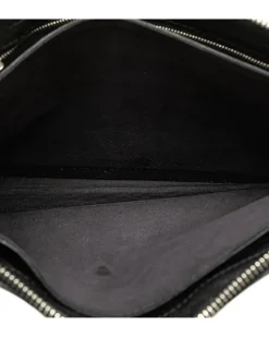 Preloved Calfskin Clutch with Bamboo and Tassel Details