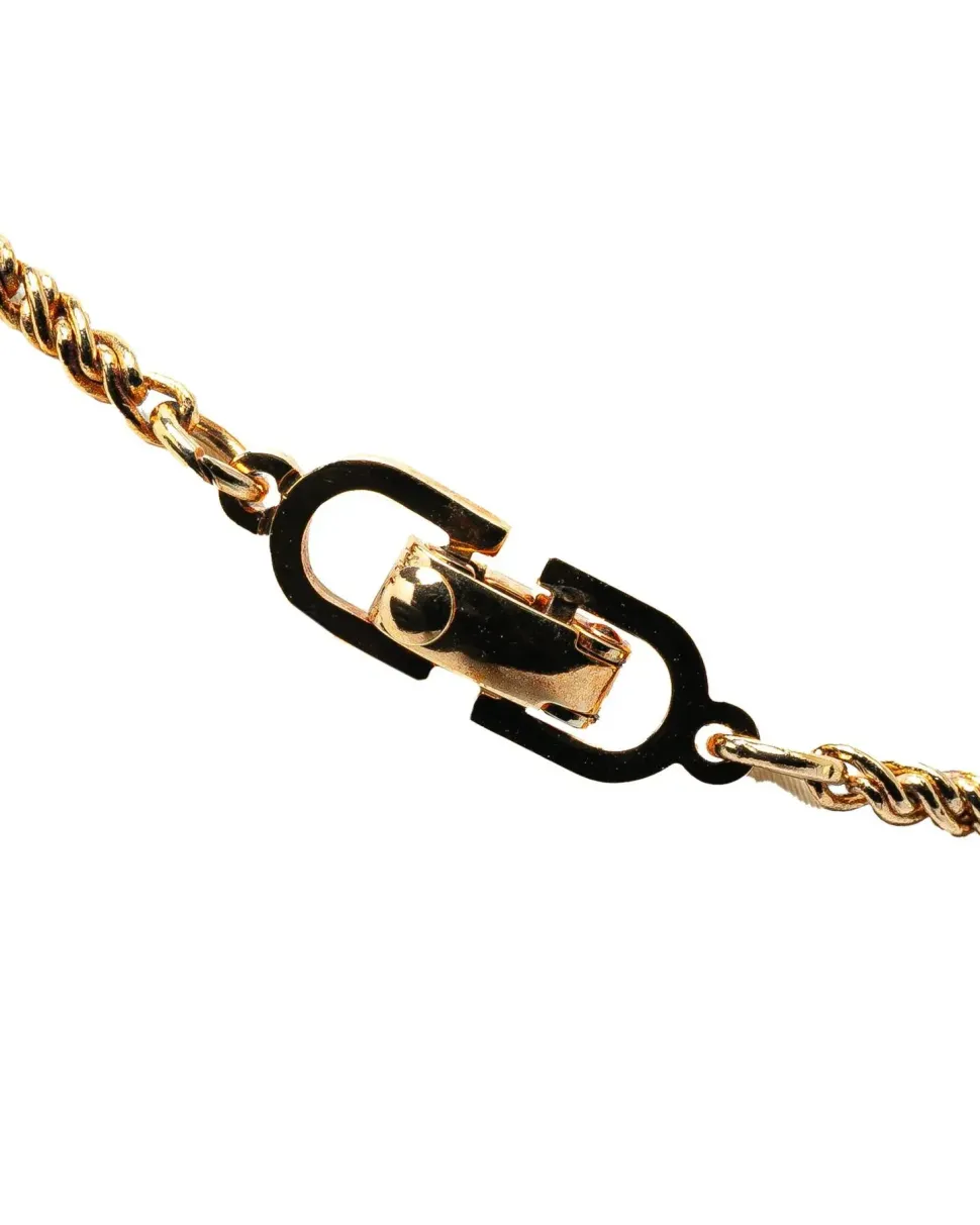 Preloved CD Chain Necklace in Gold