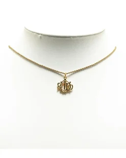 Preloved CD Logo Necklace Gold