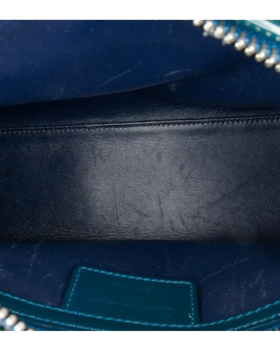 Preloved Convertible Leather Top Handle Tote with Detachable Shoulder
